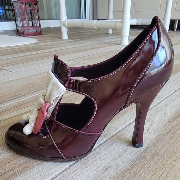 Louis Vuitton Balmoral Tassel Bordeaux Amarante Pumps Shoes Eur. 39.5 - Picture 1 of 12